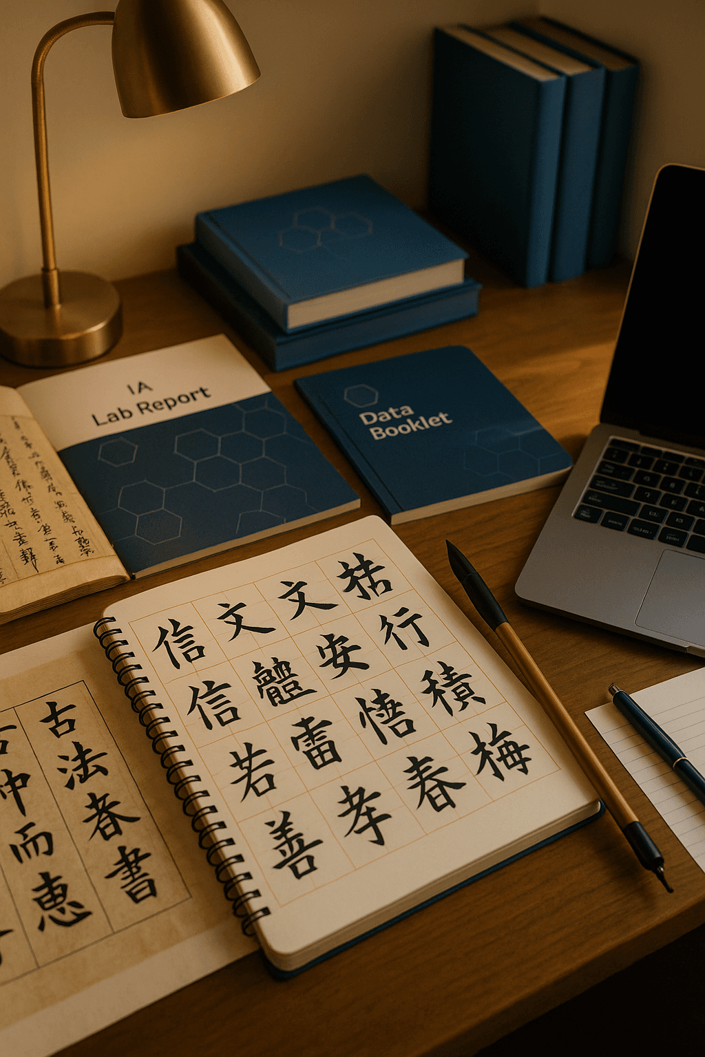 IB Chinese student studying with tutor