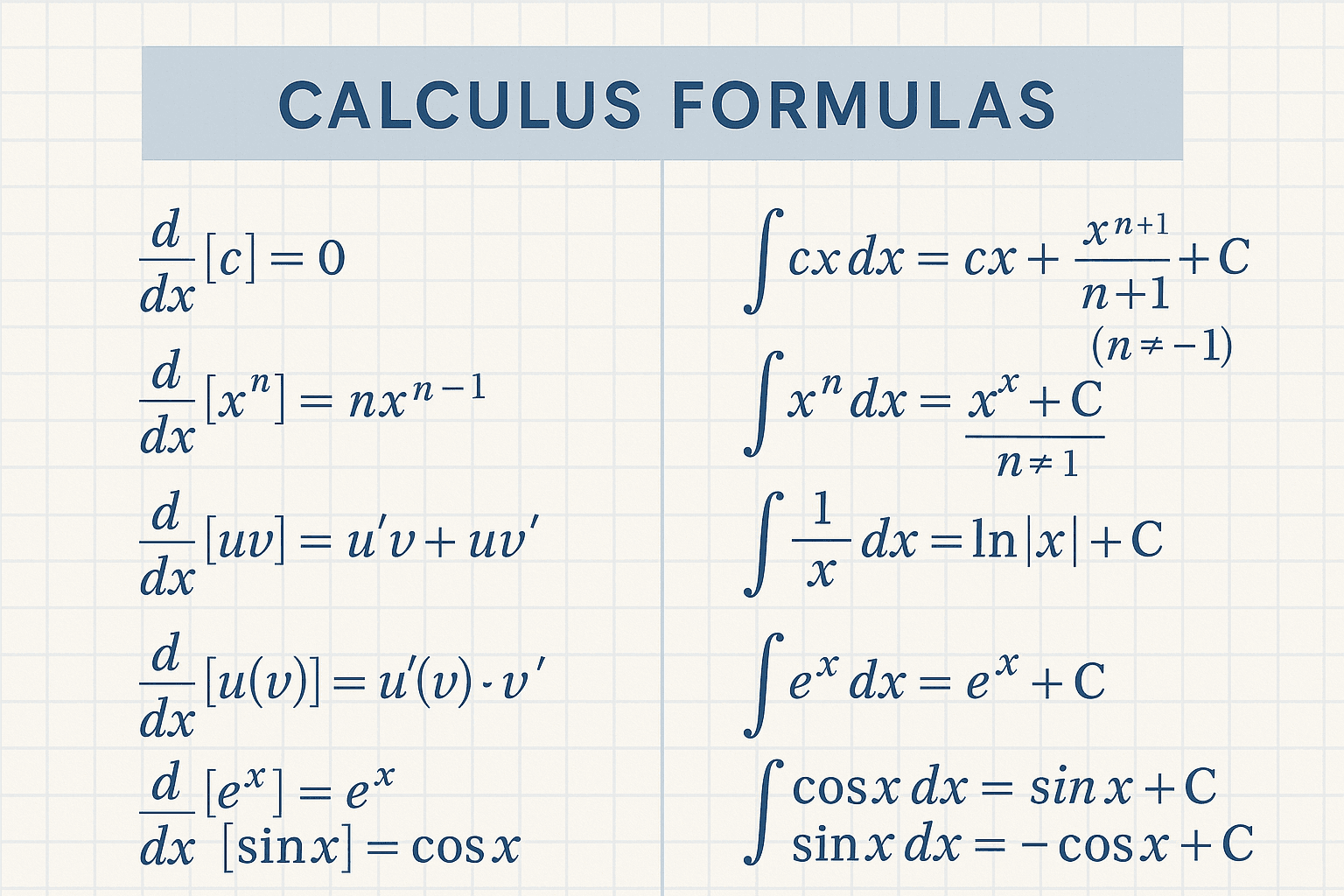 AP Calculus AB/BC Formula Sheet: The Complete Reference